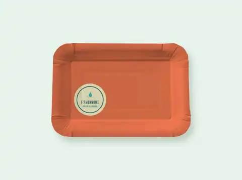 Teller eckig - Pappteller mit individuellem Aufdruck